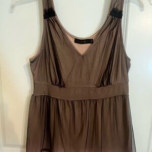 The Limited Peach with sheer black tank